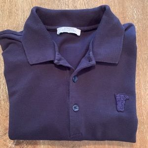 Versace Collection Large Polo In Navy